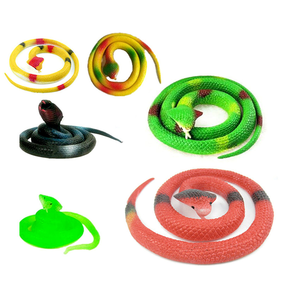 Soft Rubber Snake Toys Fake Snakes Party Bag Filler Halloween Prop