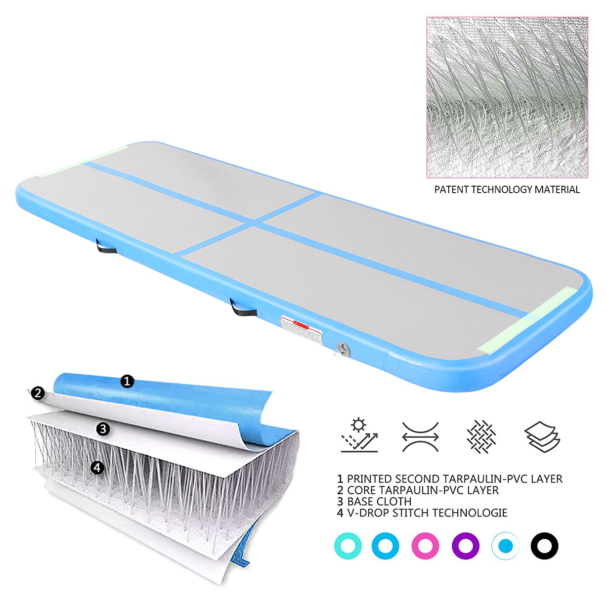Air Track Gymnastics Tumbling Mat Inflatable Floor Mats With