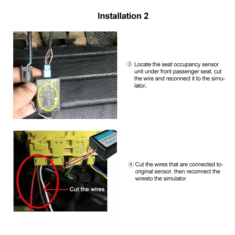 Passenger Seat Occupancy Mat Bypass For Airbag Sensor Emulator Car Kit