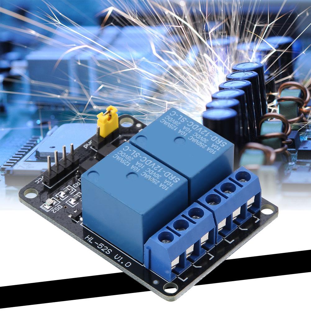 2 Channel 5V//12V 10A Relay Module With Optocoupler for Arduino RPi ESP8266