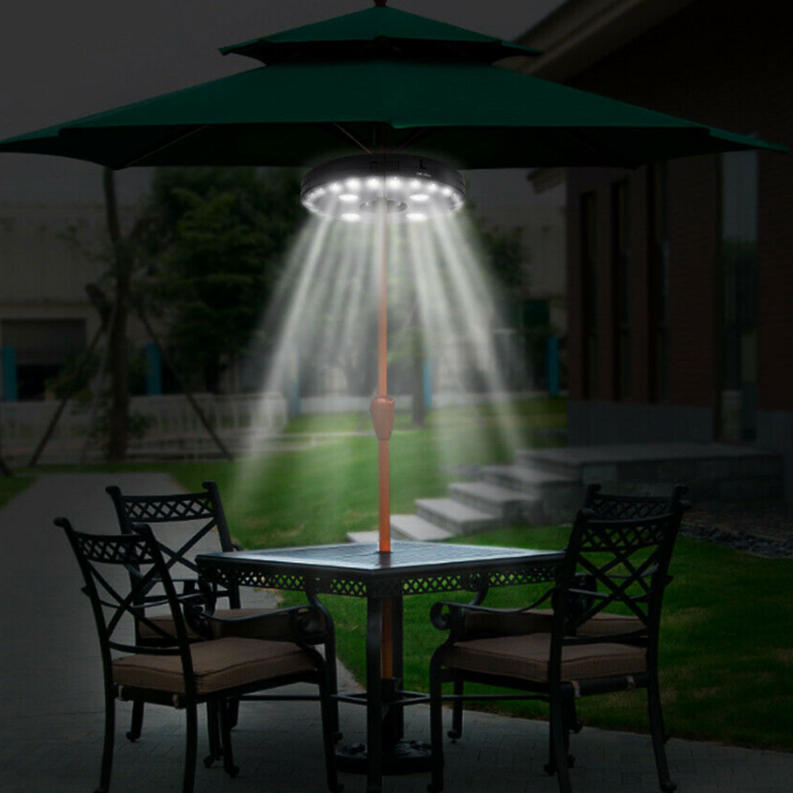 28 LED Outdoor Regenschirm Nachtlampe Pole Licht Terrasse