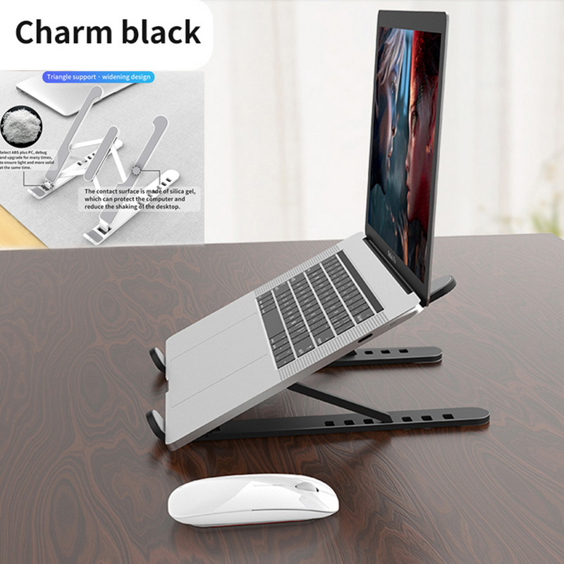 Foldable Laptop stand adjustable ergonomic cooling riser Ventilated Desktop Laptop Holder Universal mount stand compatible with all Tablets and Notebooks Ivory Portable