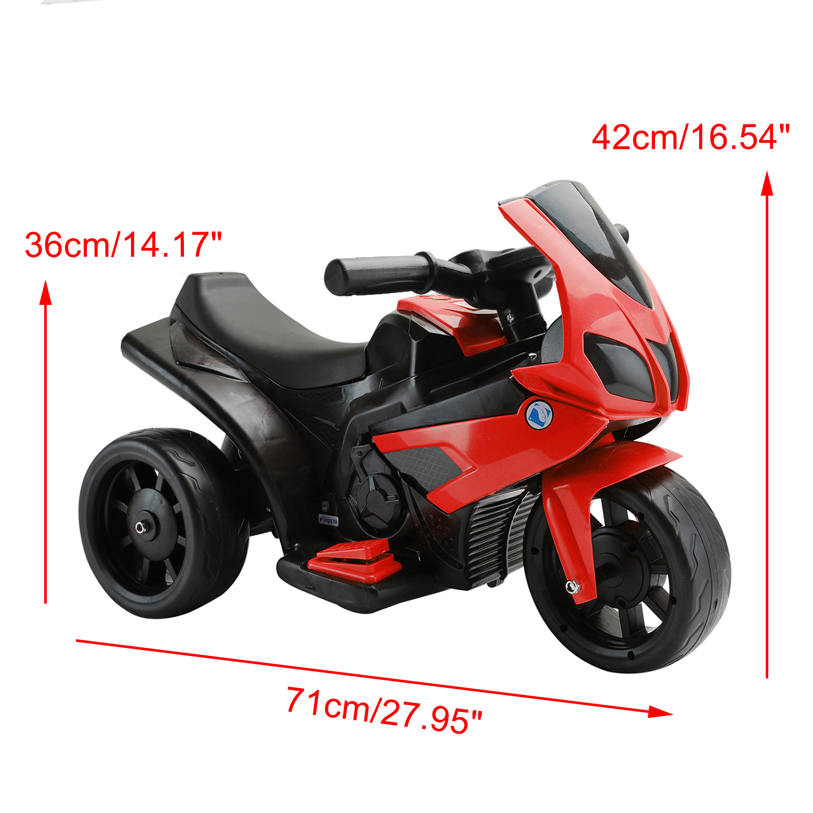 3Wheel 6V Kid Ride On Motorcycle Electric Toy Red
