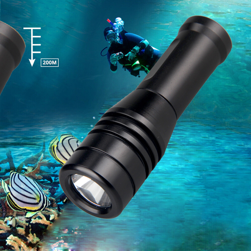 10000Lm 150M Underwater 3x XM-L2 T6 LED Scuba Diving 18650 Flashlight Torch Lamp