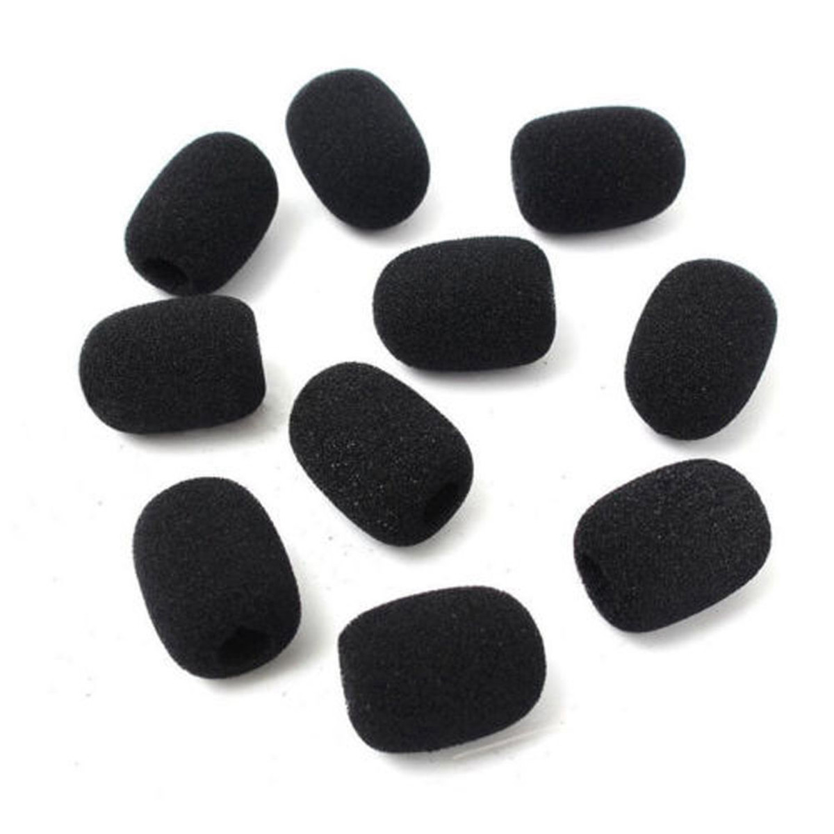 10Pcs Microphone Boom Windscreen Foam Cover for Gaming Headset Mic