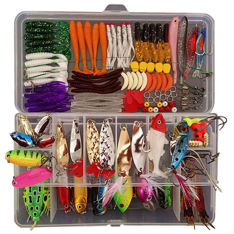 Fishing Lures Baits Kit Plastic Saltwater Freshwater Fishing Lures ...