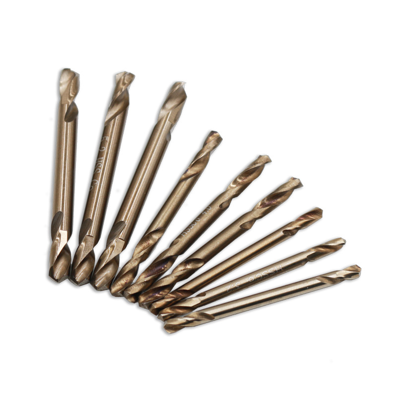 10Pc Double End High Speed Steel HSS M35 Cobalt Stub Twist Drill Bits 3