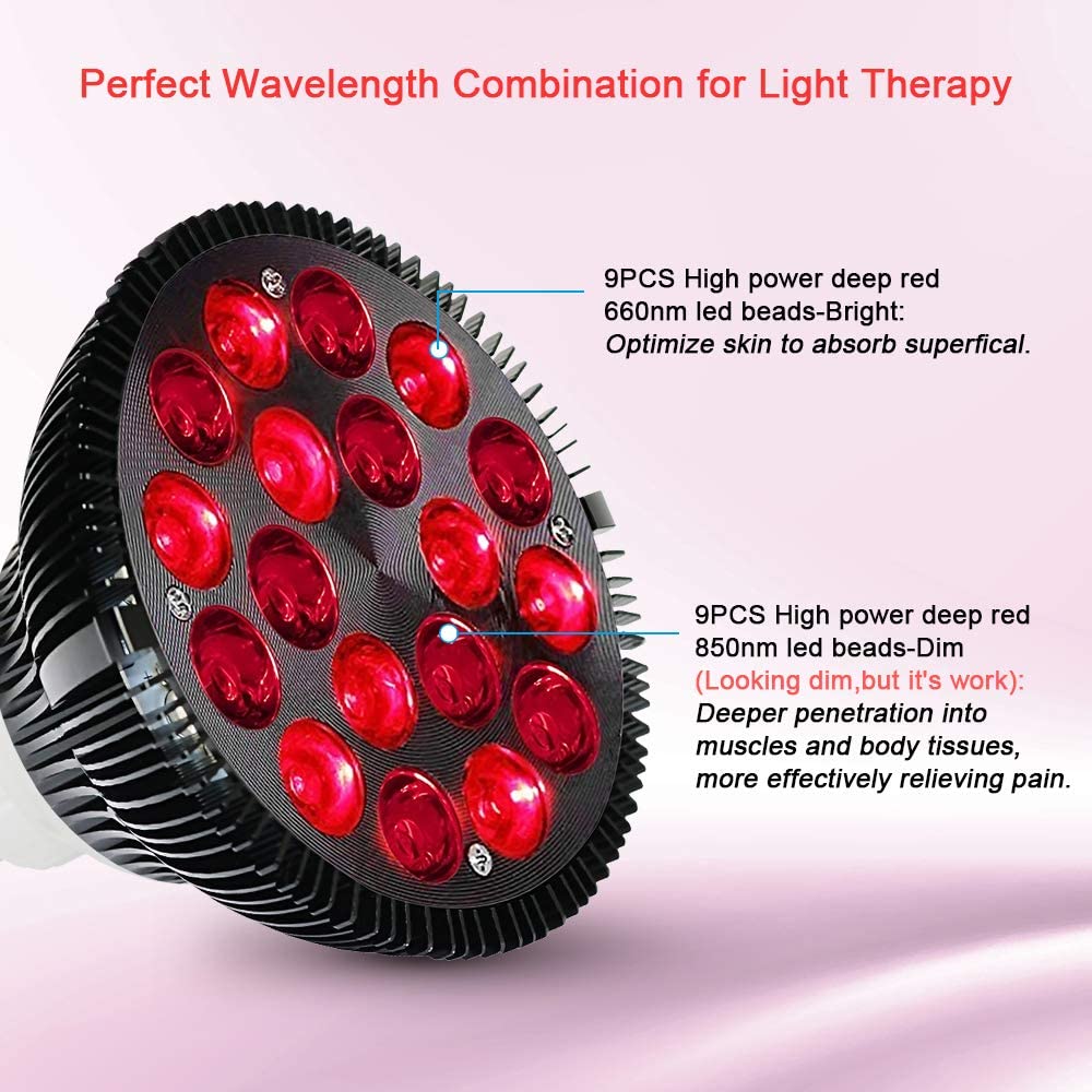 18W 54W LED Infrared Red Light Device Heating Skin Pain Relief Therapy Lamp  Bulb