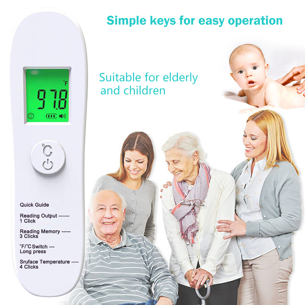 Fahrenheit Infrared Digital Forehead Fever Thermometer Non