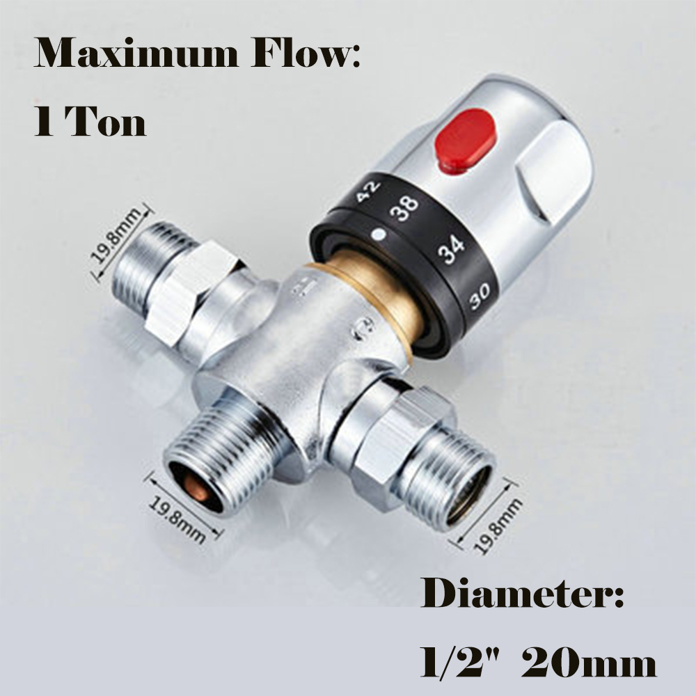20-25MM Hiß//Kalt Wasser Mischventil Mixer Thermostatisch Temperaturregelung NEU