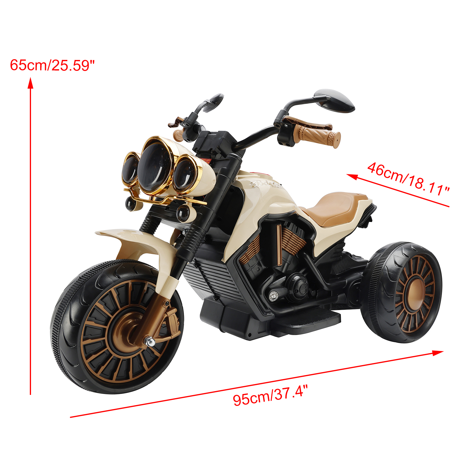 3 Wheel Kids Ride On Motorcycle