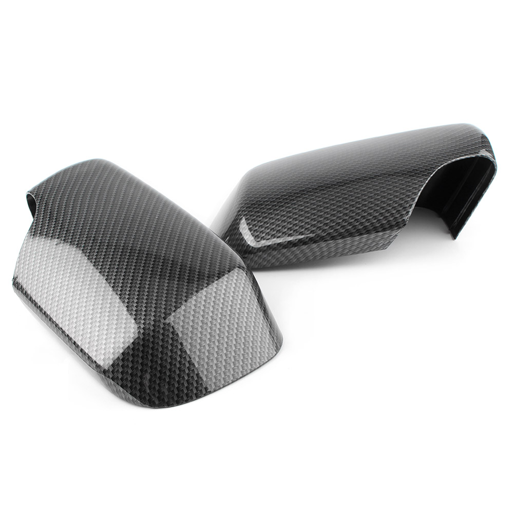 2pcs Outer Exterior Rear View Side Mirror Cover Trim Fit