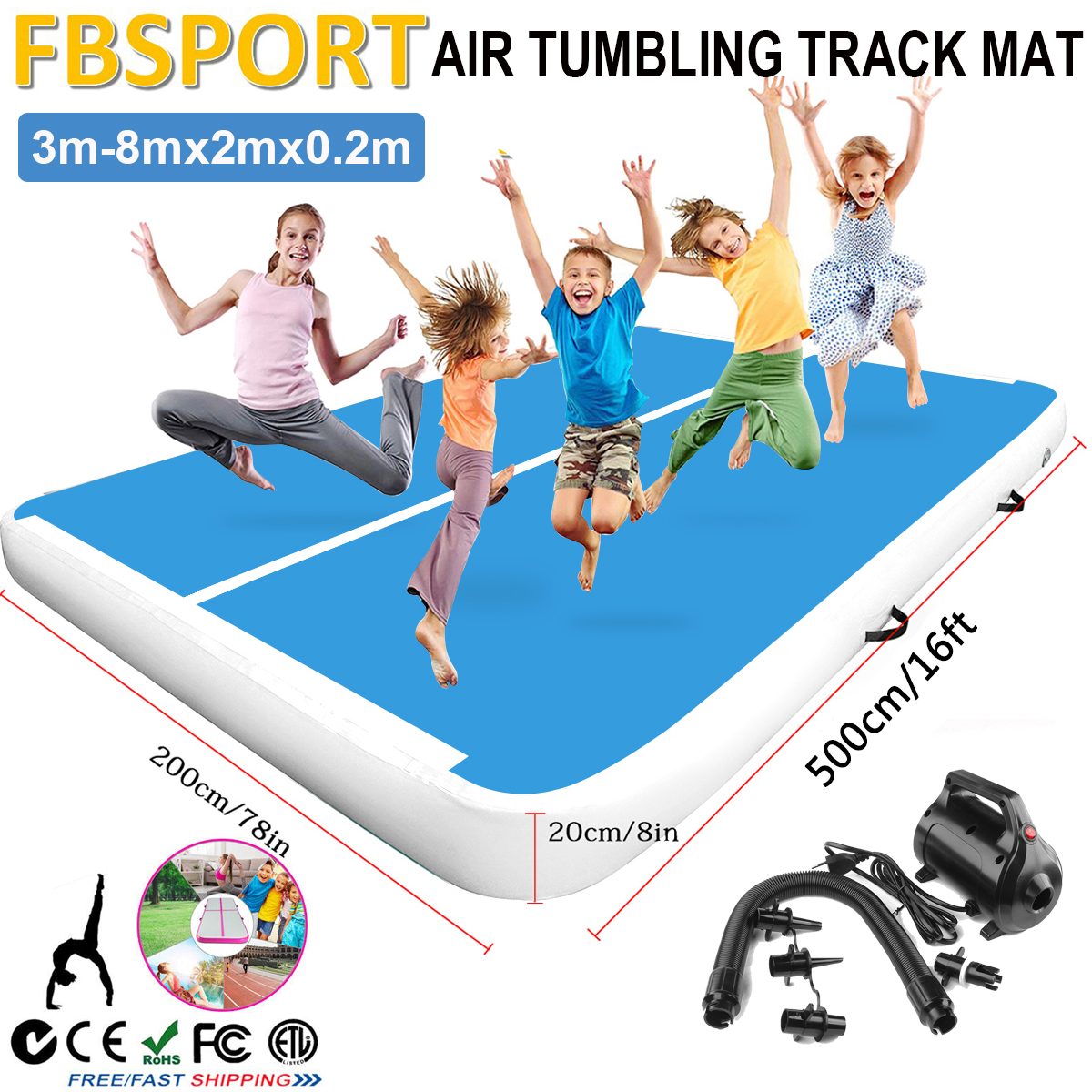 Air Track Aufblasbar Gymnastikmatte Tumbling Matte