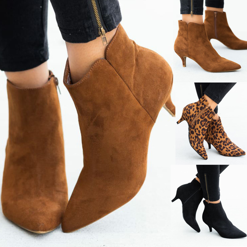 pointy boots low heel