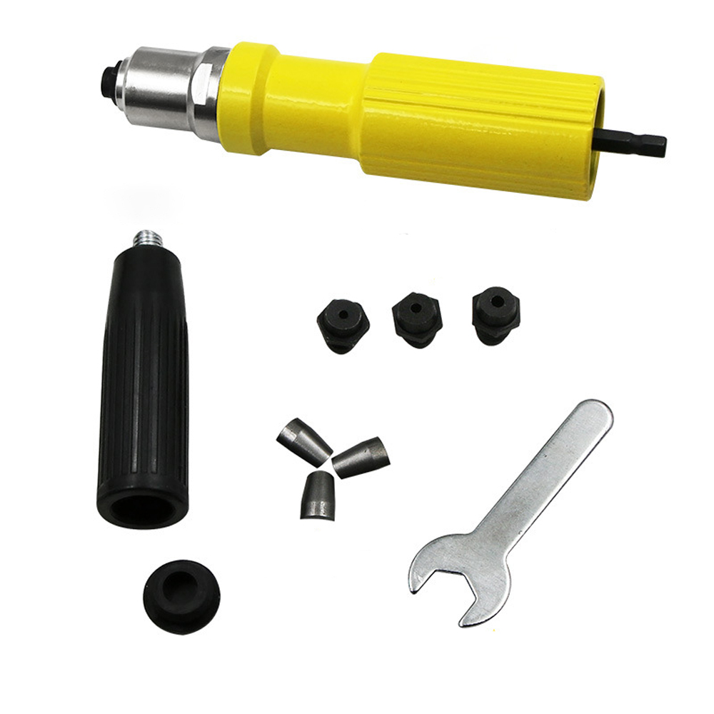 Electric Rivet Nut Gun Cordless Drill Kit Adapter Riveting Tool Insert