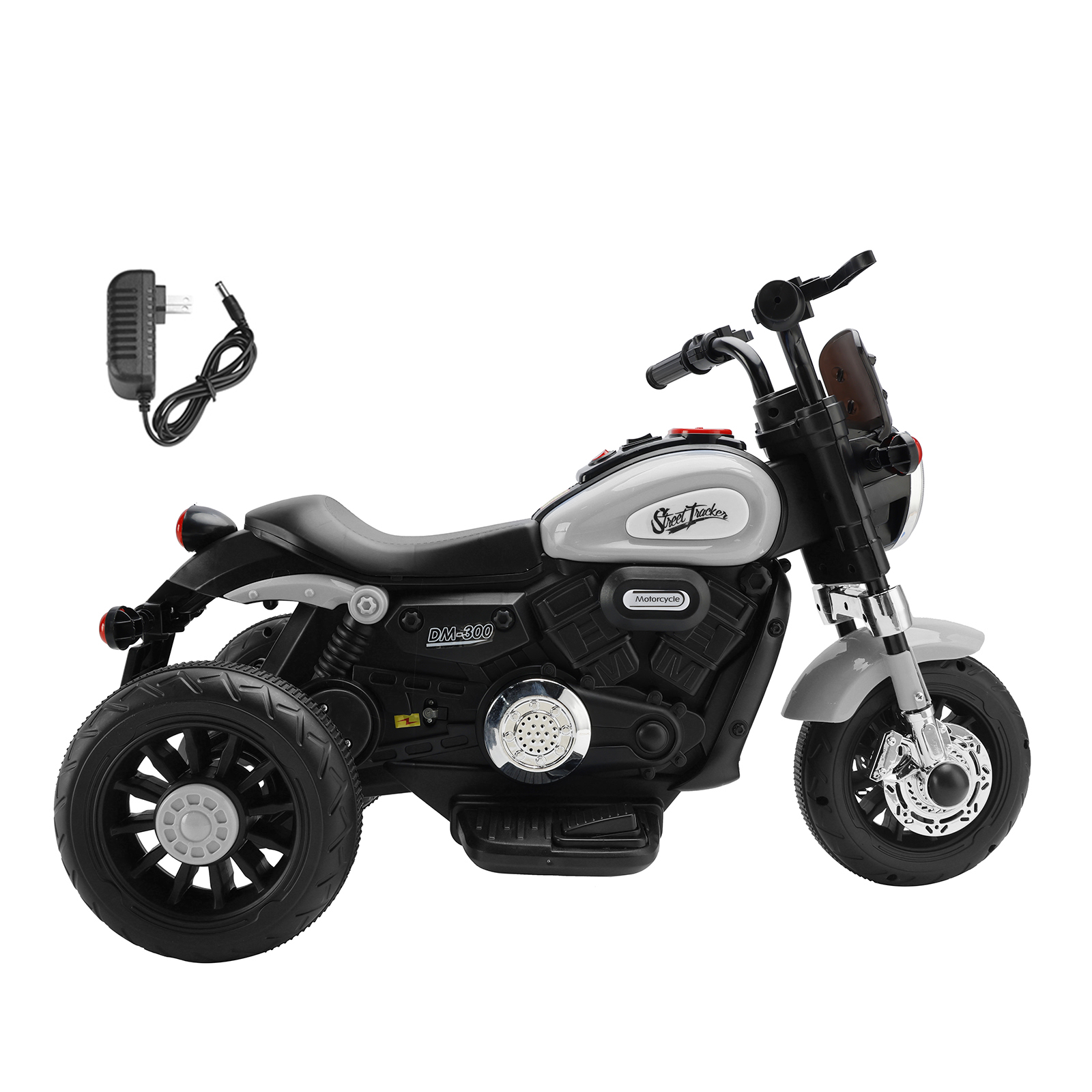 3 Wheel Kids Ride On Motorcycle Side View