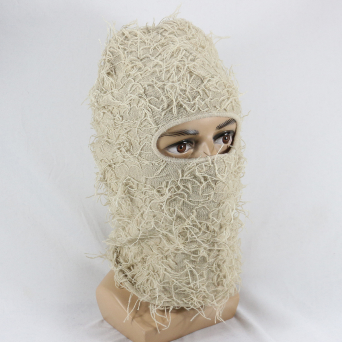 Distressed Balaclava Full Cover Ski Face Windproof Knitted Full