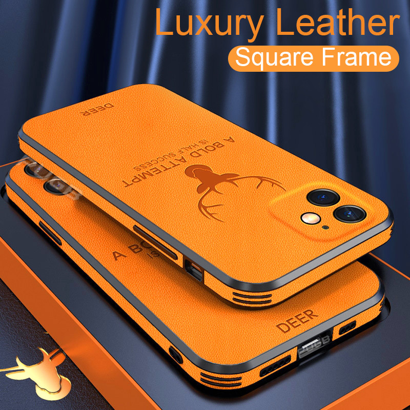 Coque de luxe en cuir pour iPhone 15 / Pro max / Pro / Plus