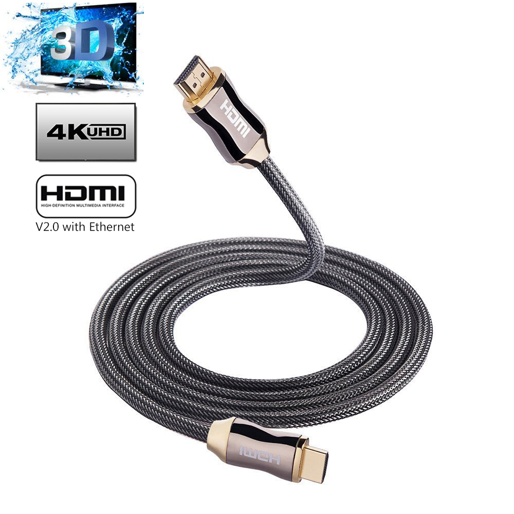 Ugreen Braided Ultra HD HDMI Cable V2.0 High Speed 2160P 4K 3D CHROME HDTV Gold