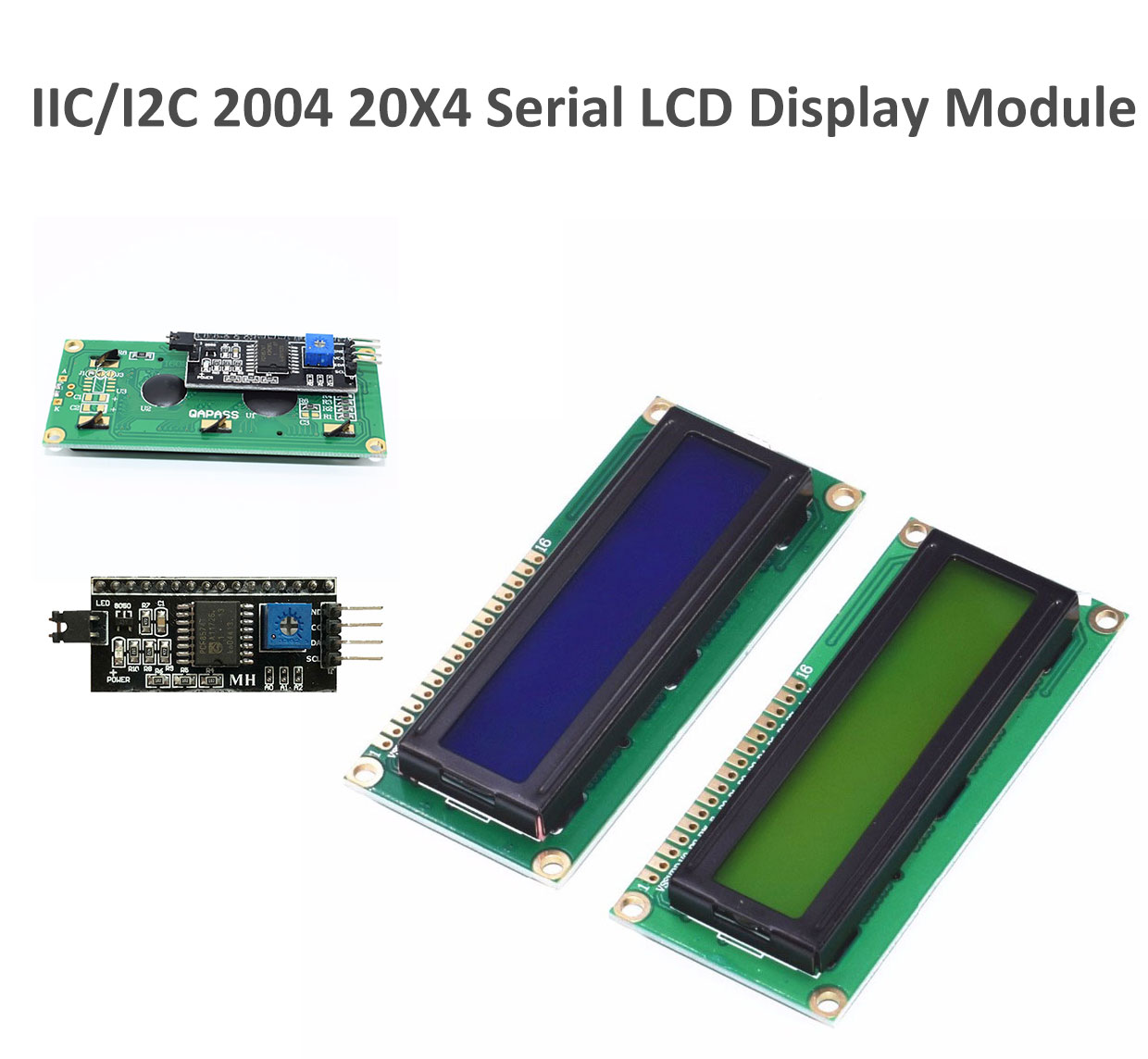 2PCS New 2004 20X4 Character LCD Display Yellow Blacklight HIGH QUALITY ATF