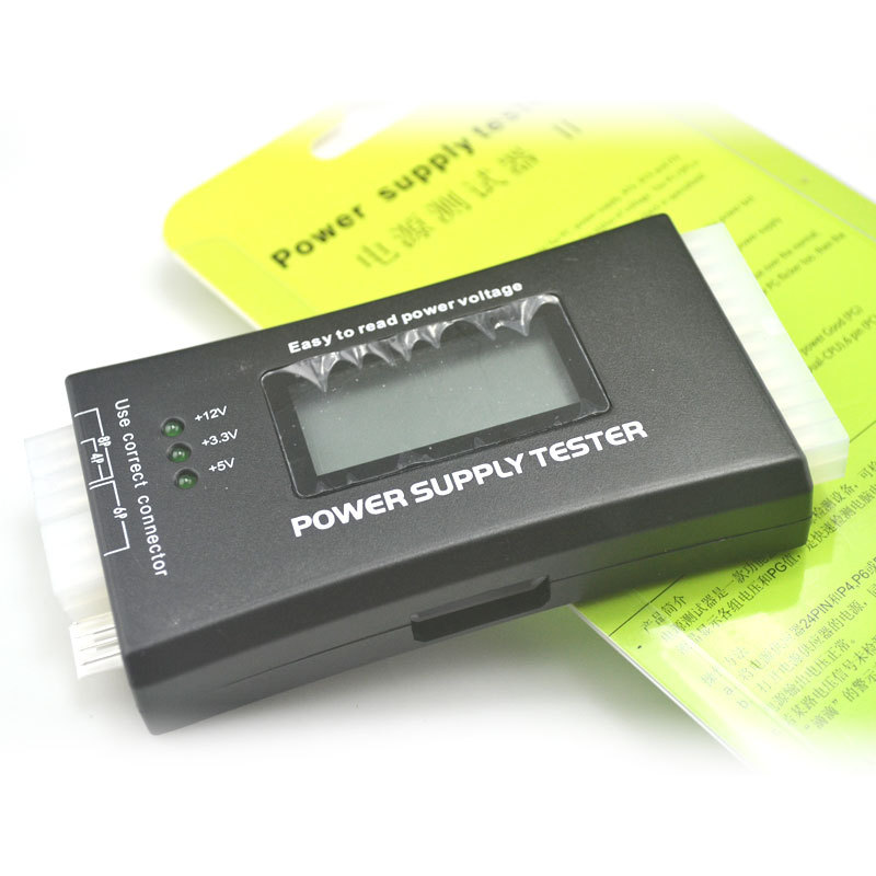 Power Supply Tester 20/40 Pin LCD PSU HD ATX BTX Voltage Test Source eBay