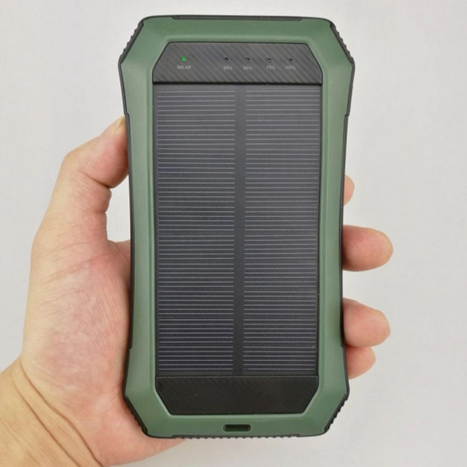Solar Power Bank Portable Solar Charger 15 000mah Qi Wireless