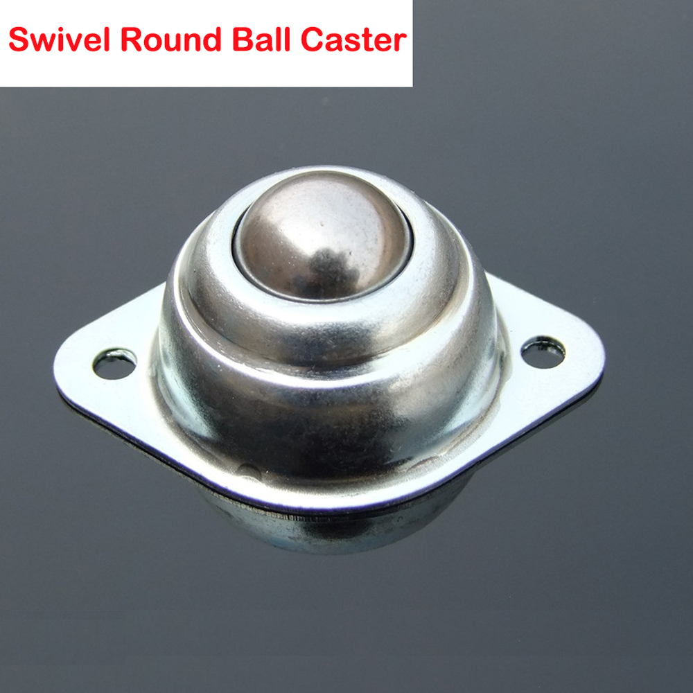 Silver Trolleys Rack Wide Screw Mounted Round Ball Swivel Castor Casters 1-4PCS