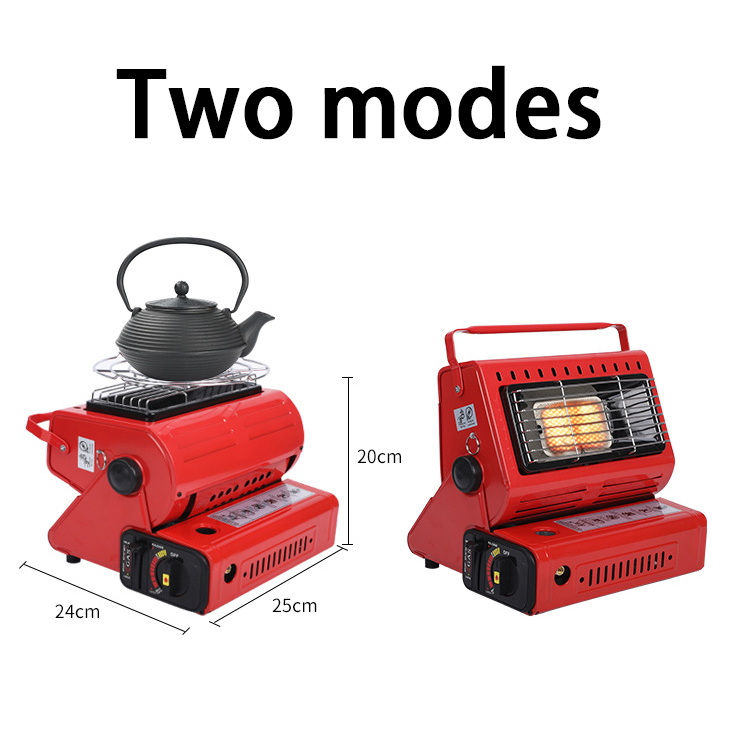 Camping Emergency Butane Heater Double Coherent Heat Source Survival Tools Stainless Steel Design