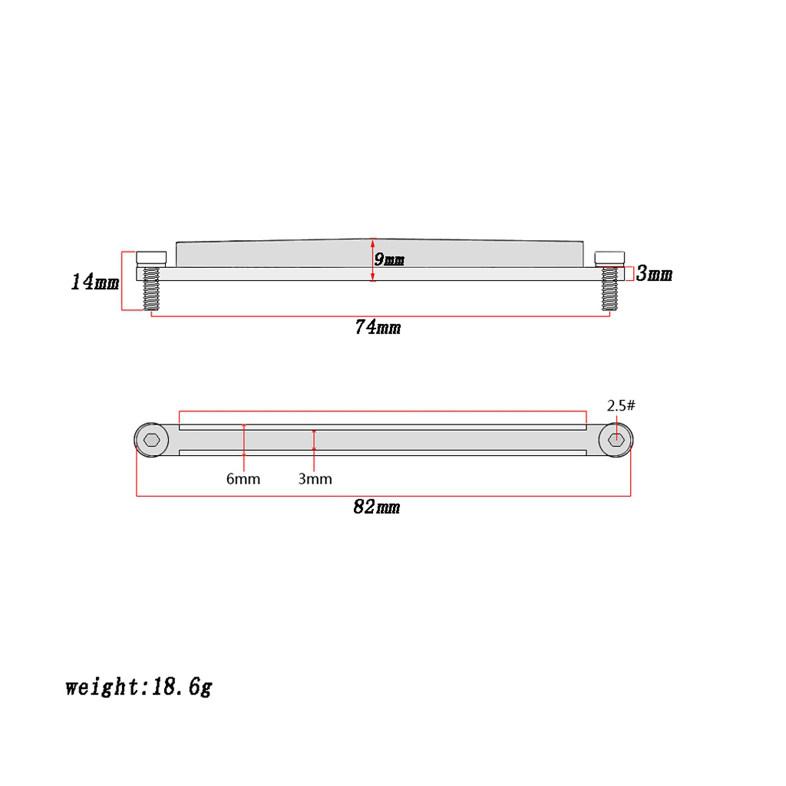 Guitar Bridge Saddle Adjustable Rail and Nut Replacement Kit