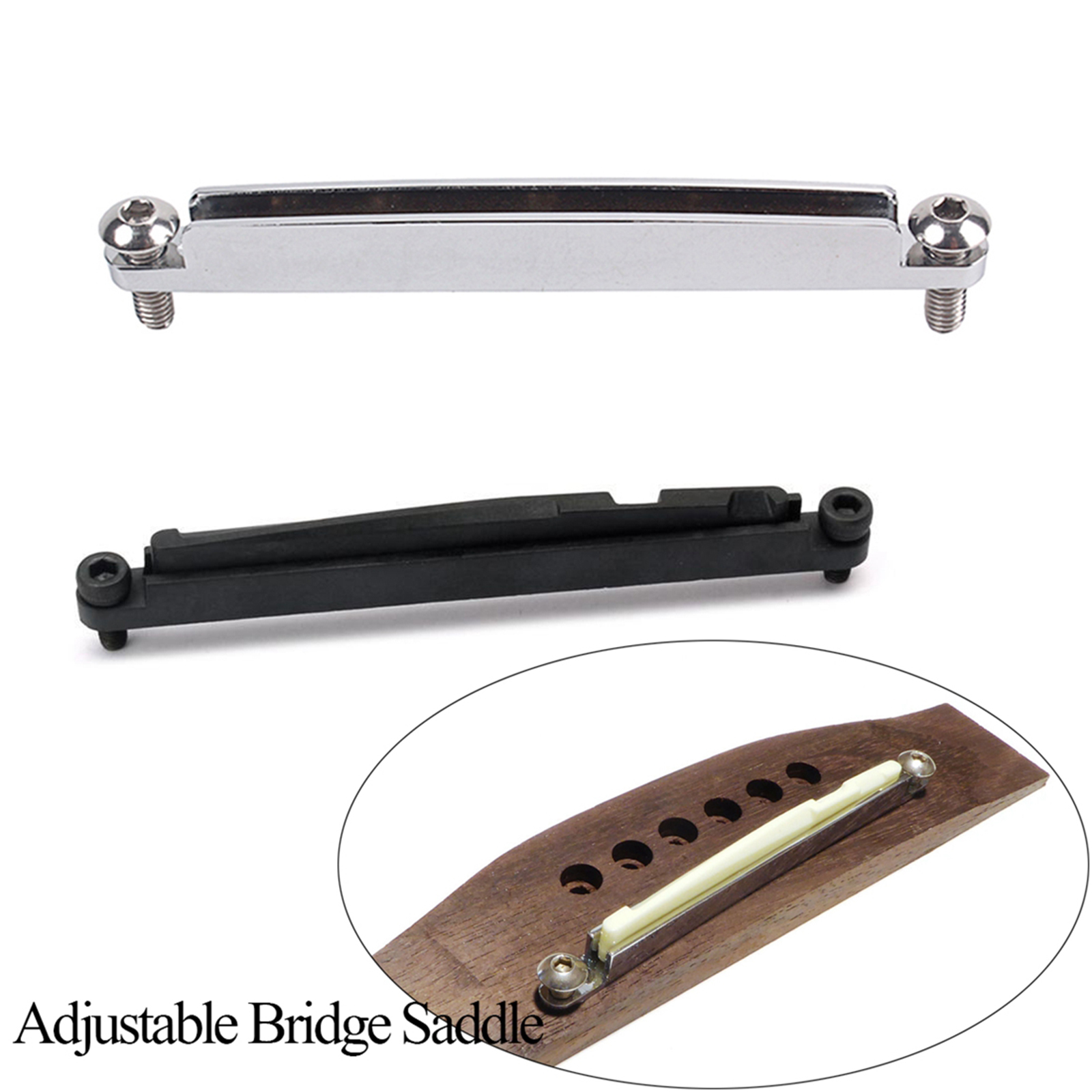 Adjustable Guitar Bridge Saddle with Hex Driver for Acoustic Setup