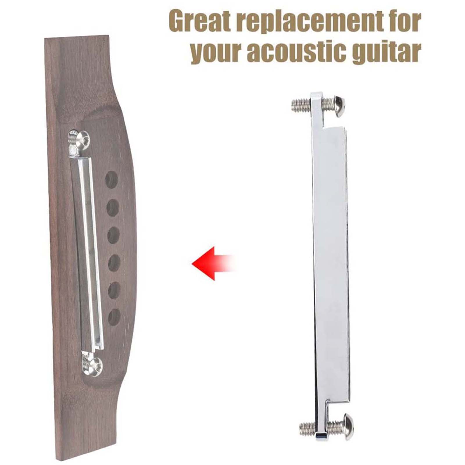 Acoustic Guitar Adjustable Saddle Installation with Hex Tool