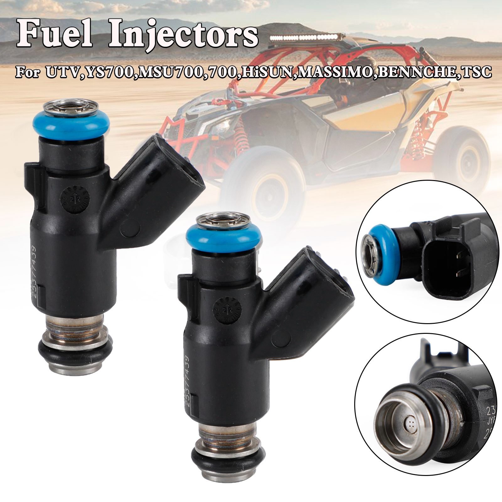 25377439 HiSun EFI 700 ATV UTV MASSIMO Qlink TSC YS MSU噴油嘴(2隻組)
