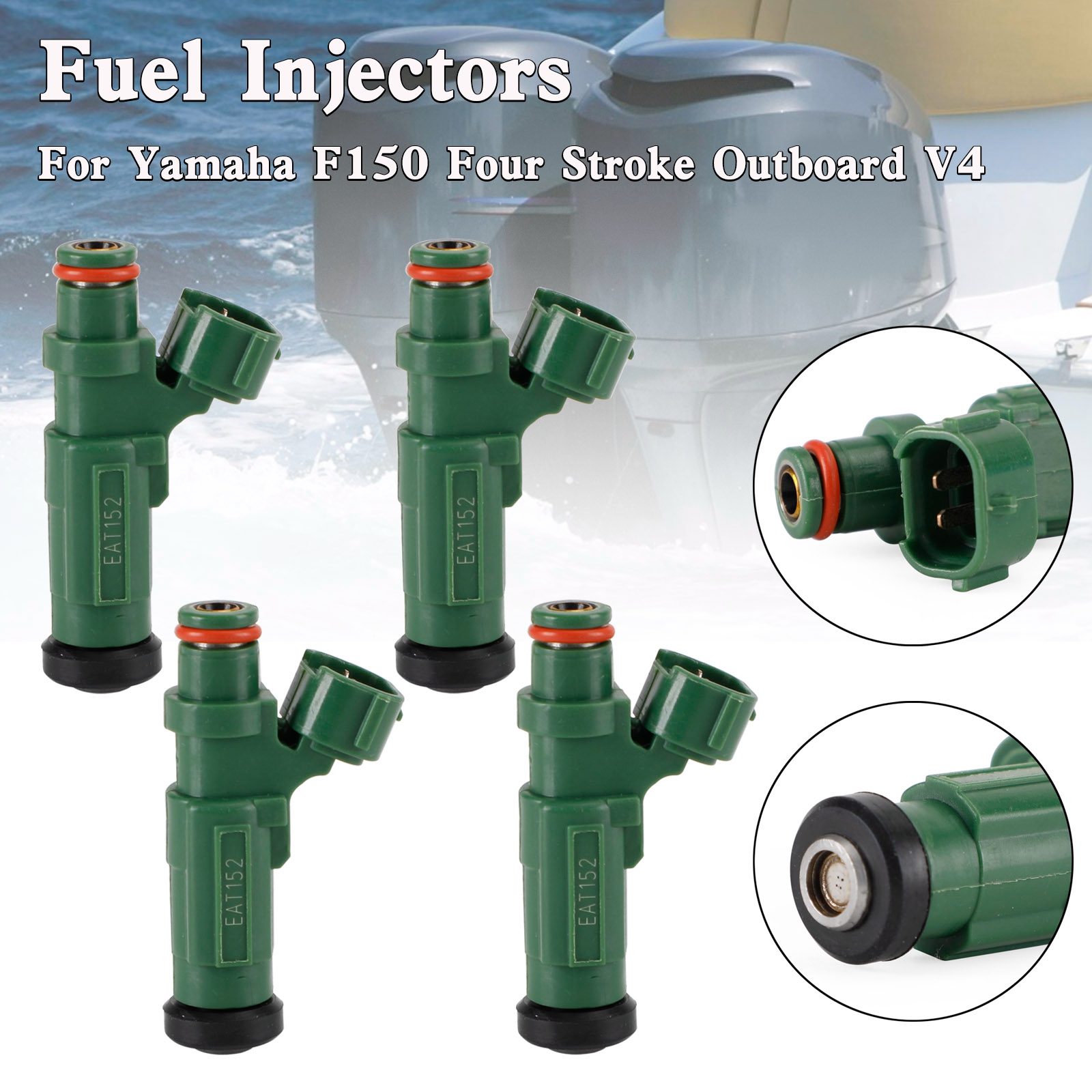 New Version 63P-13761-01-00 Yamaha Outboard F150 150HP噴油嘴(4隻組)