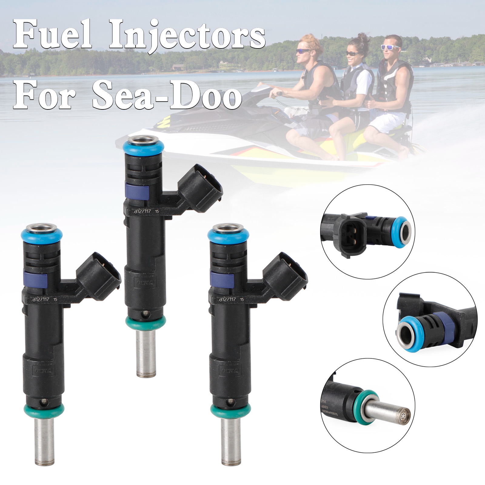 420874836 420874848 Seadoo GTI 130/SE 130 GTS 130 11-15噴油嘴(3隻組)
