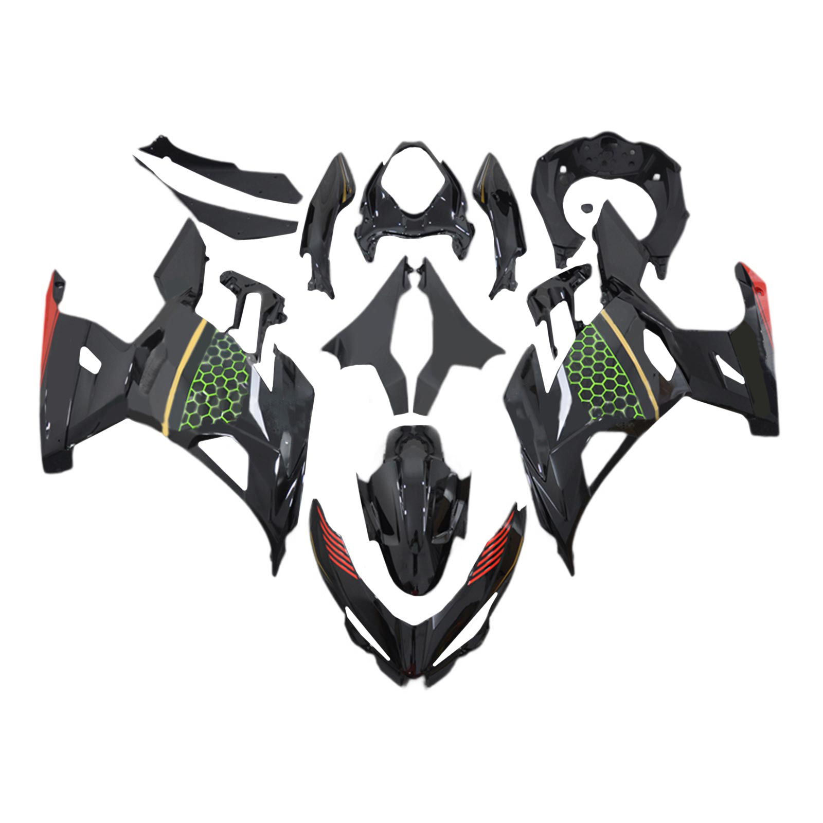 適用於Kawasaki Ninja400-1824全車彩繪車殼139-極限超快感