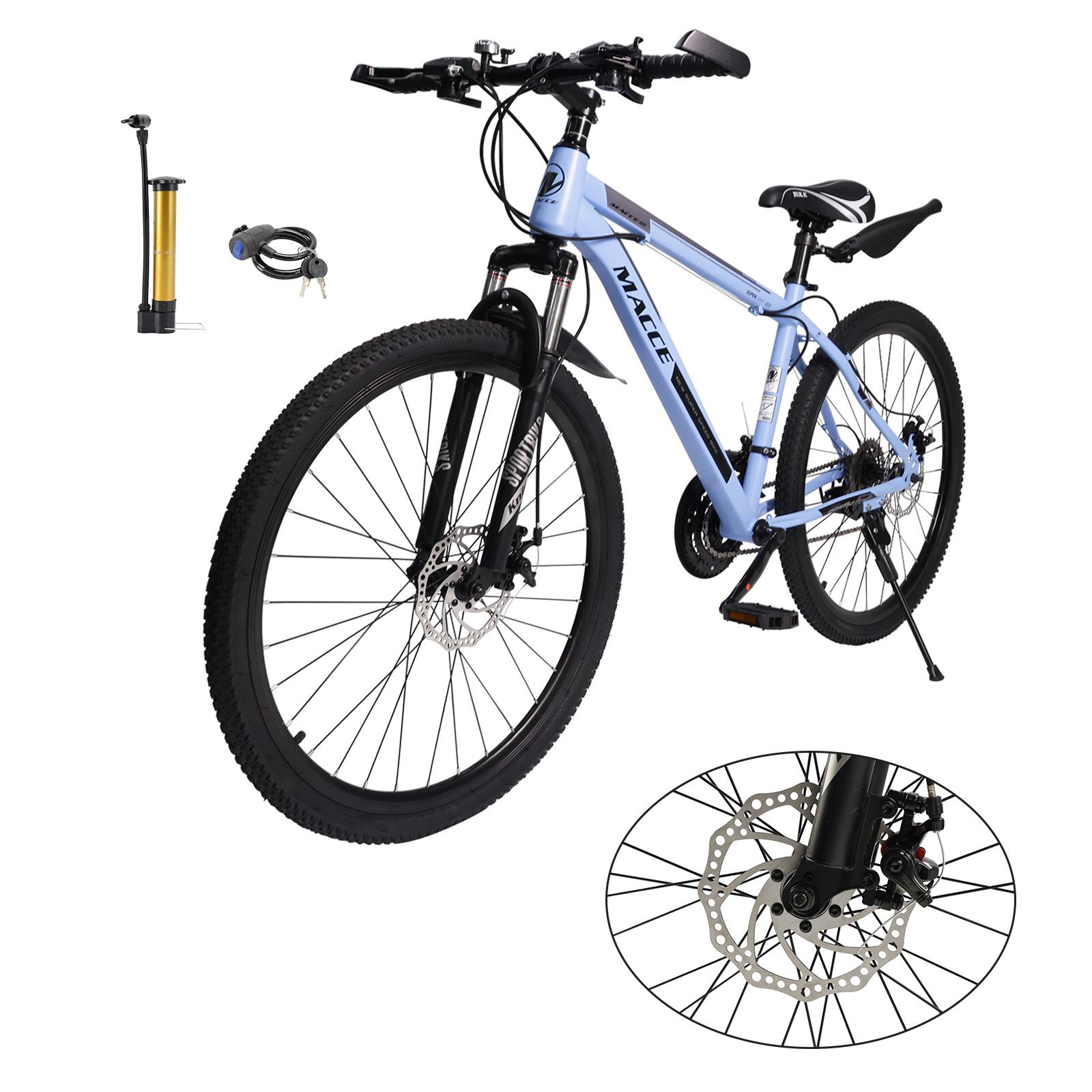Vtopteng MTB Bike 26 Inch for Adult 27-Speed Dual Suspension Mountain Bike Disc Brake Details