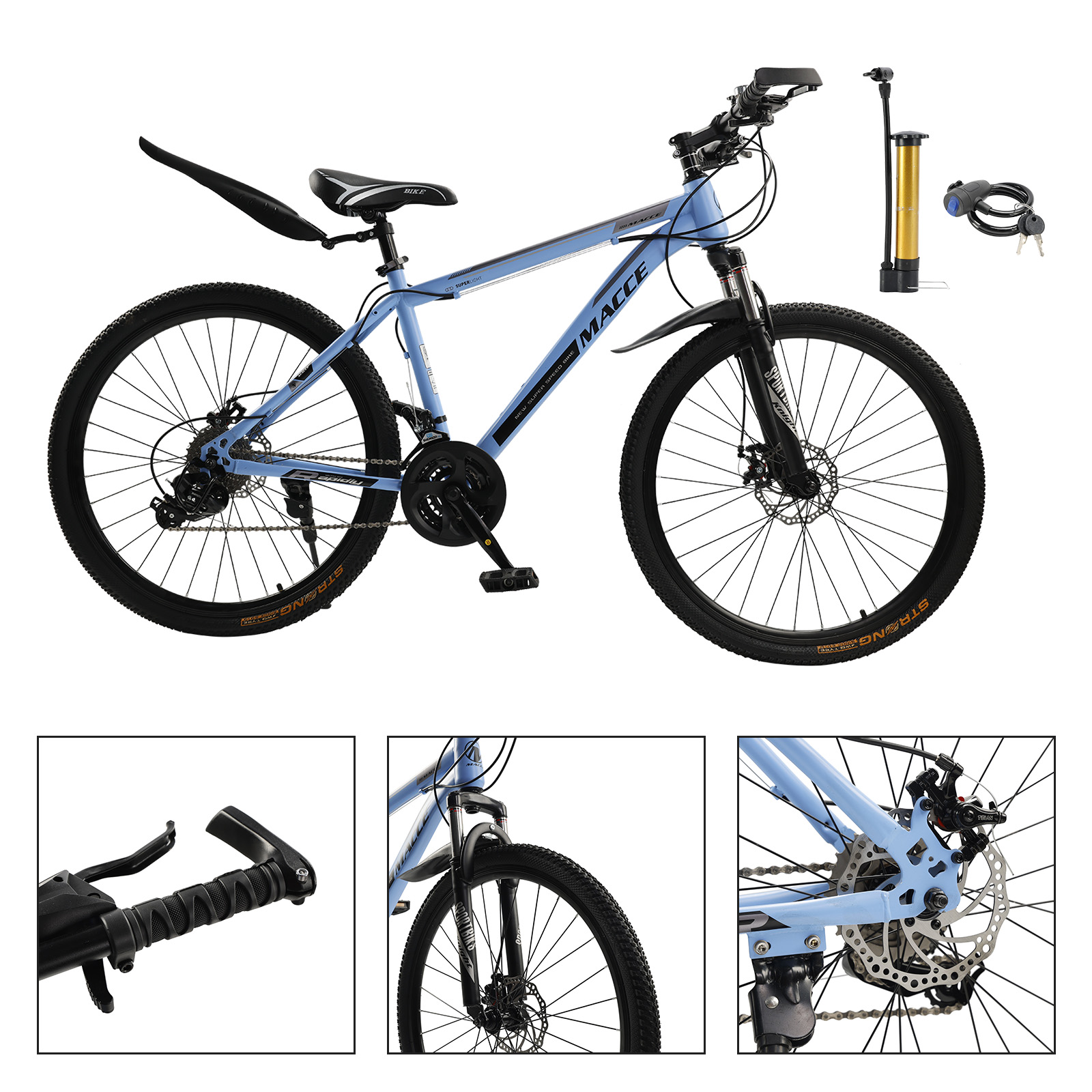 Vtopteng MTB Bike 26 Inch for Adult 27-Speed Dual Suspension Mountain Bike Chain and Flywheel Closeup
