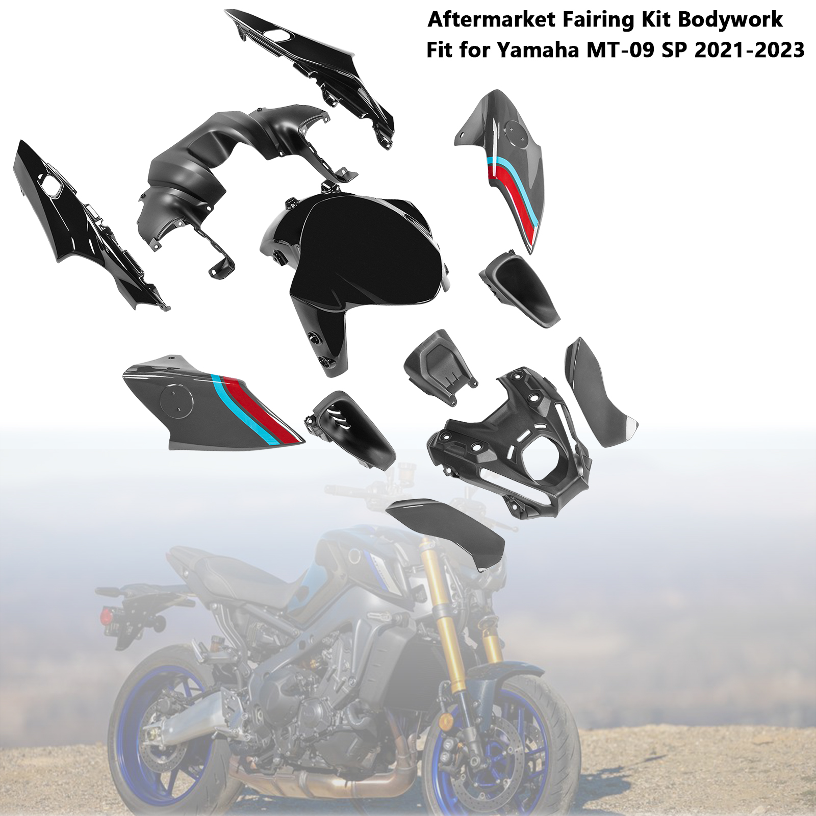 適用於 Yamaha MT-09 MT-09 SP 2021-2023 全車彩繪車殼 002-極限超快感