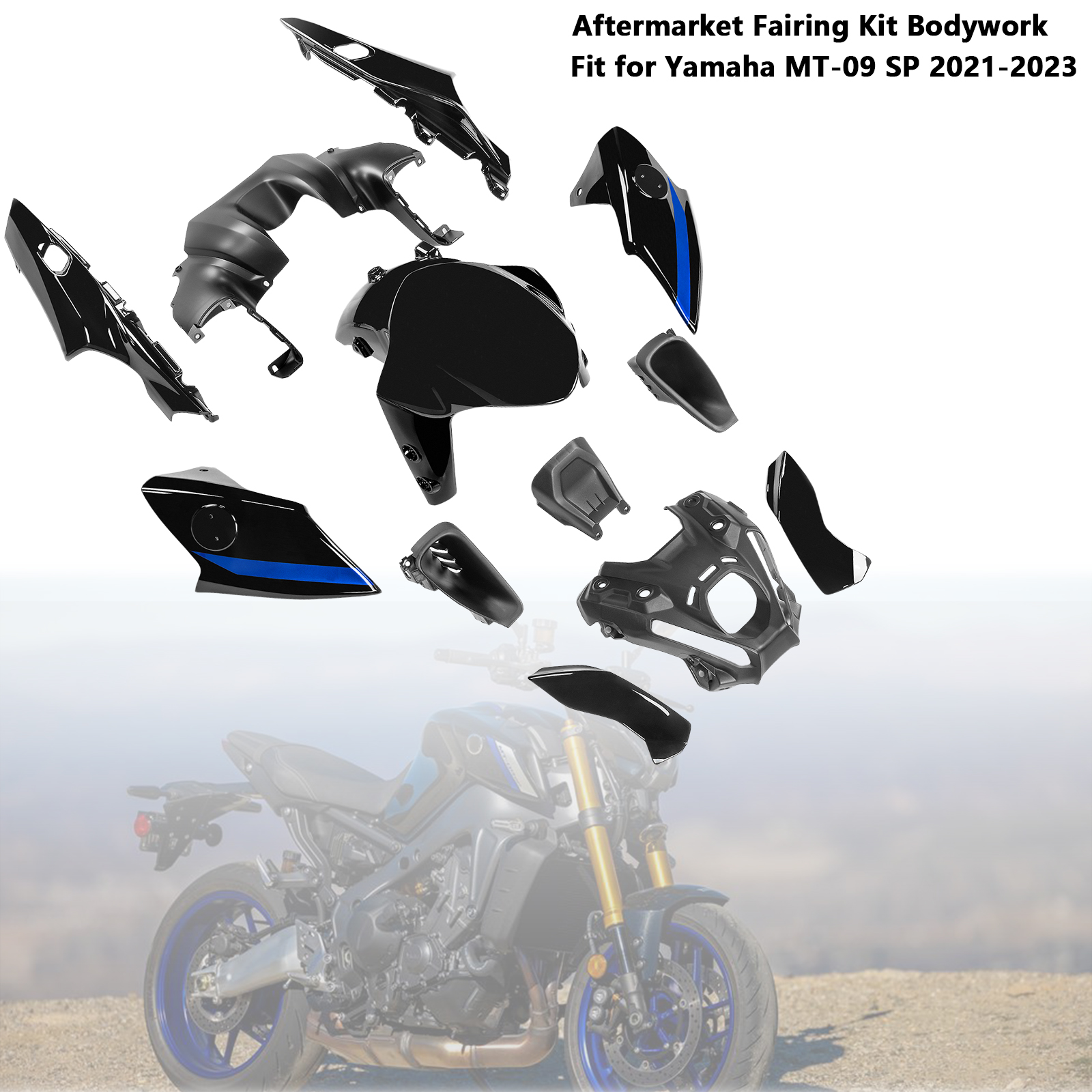 適用於 Yamaha MT-09 MT-09 SP 2021-2023 全車彩繪車殼 004-極限超快感