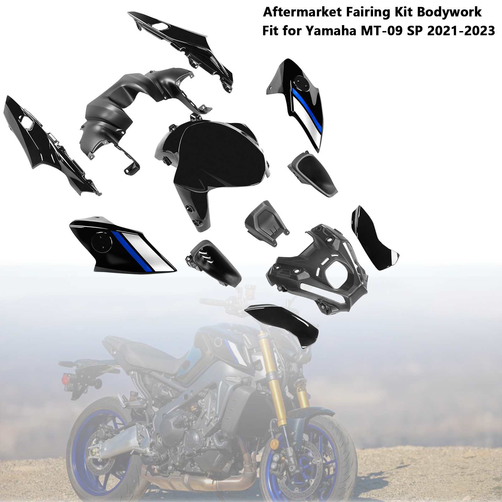 適用於 Yamaha MT-09 MT-09 SP 2021-2023 全車彩繪車殼 005-極限超快感