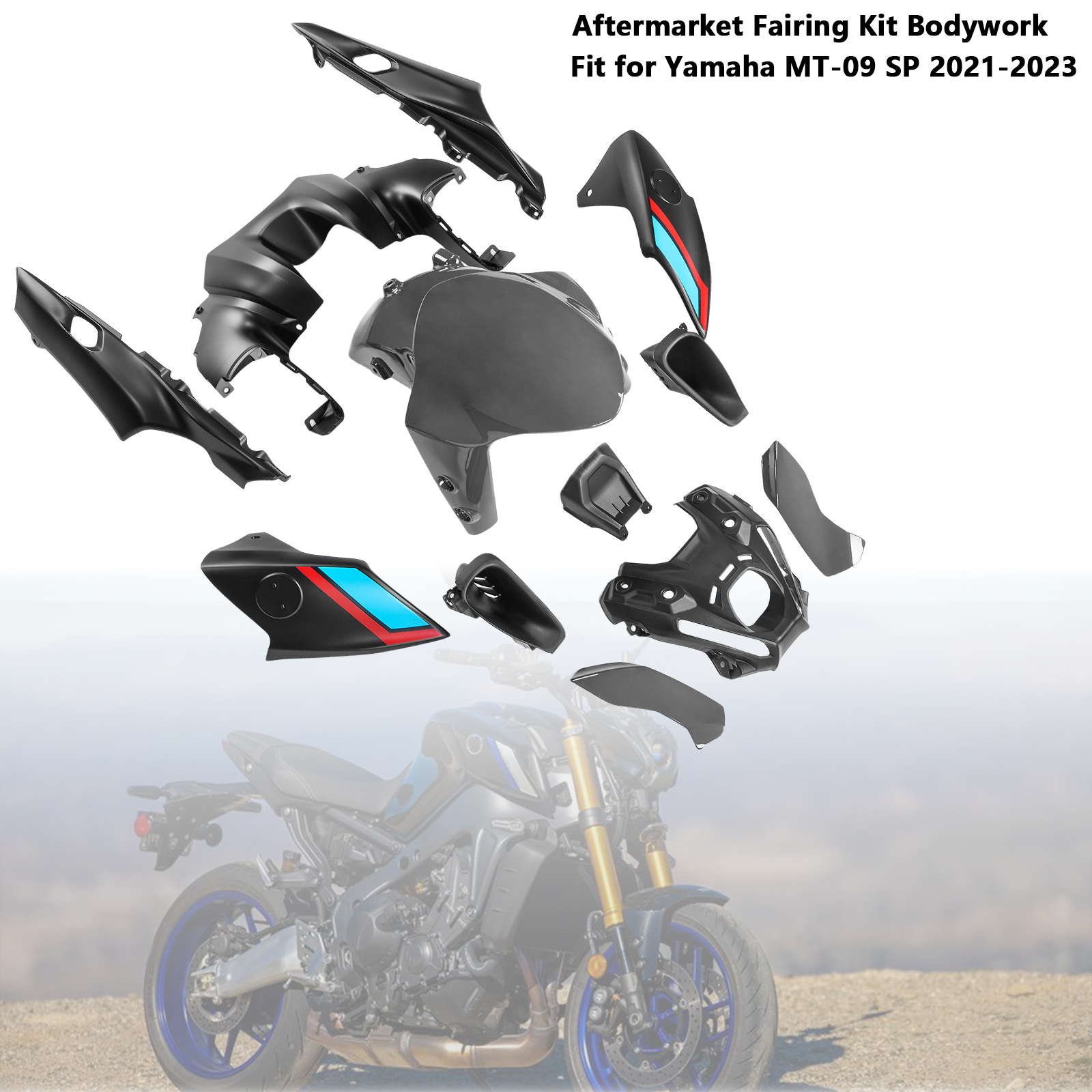 適用於 Yamaha MT-09 MT-09 SP 2021-2023 全車彩繪車殼 007-極限超快感