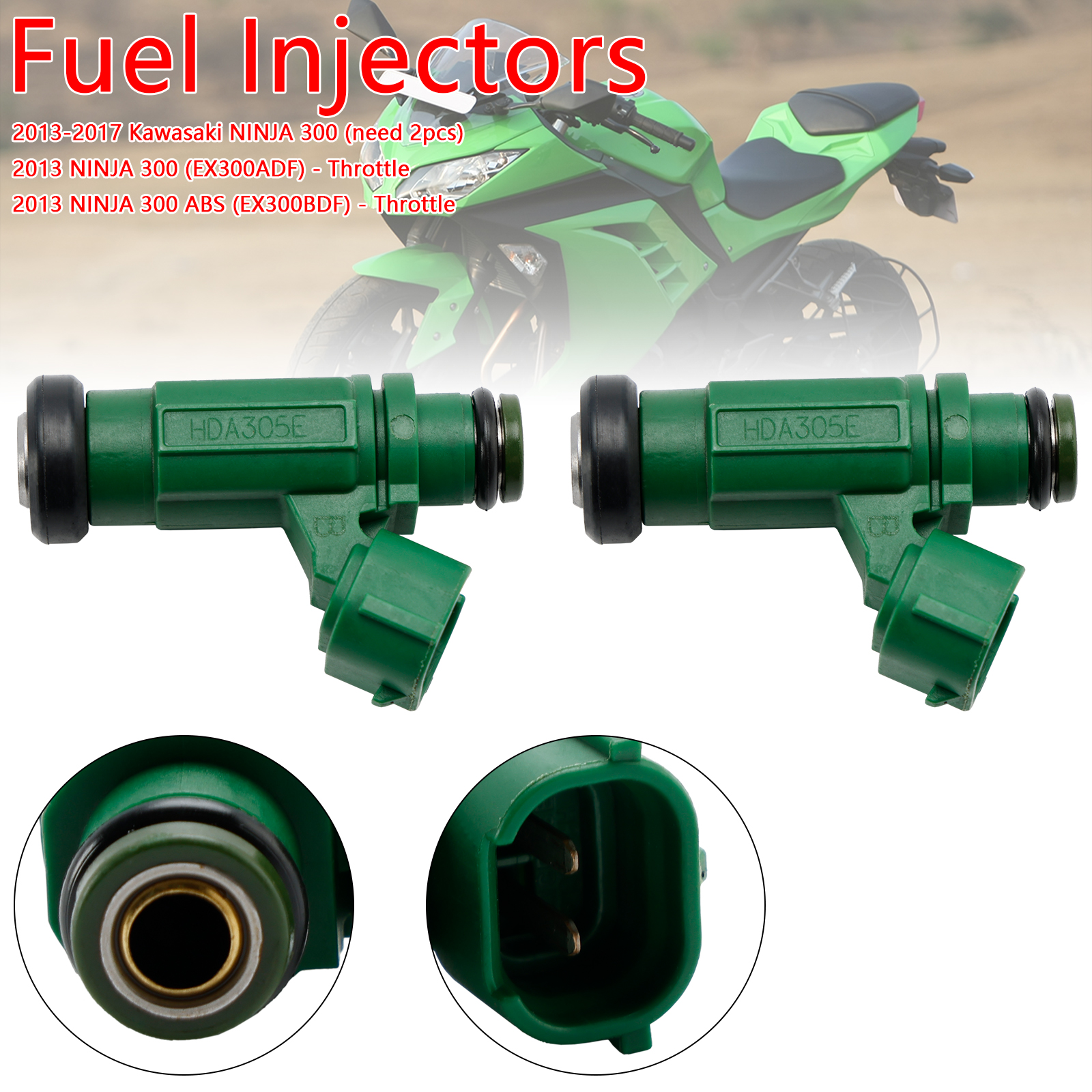 Kawasaki Versys-X 300 17-22 Ninja 300 13-17 49033-0558專用噴油嘴(2隻組)
