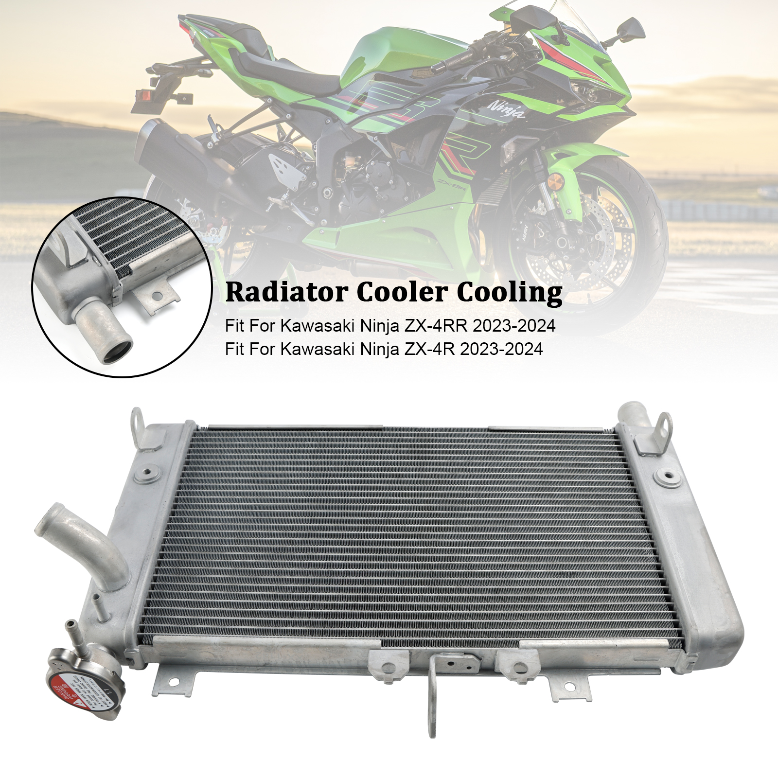 Kawasaki ZX-4R ZX-4RR 23-24專用水箱散熱器39060-0758-極限超快感
