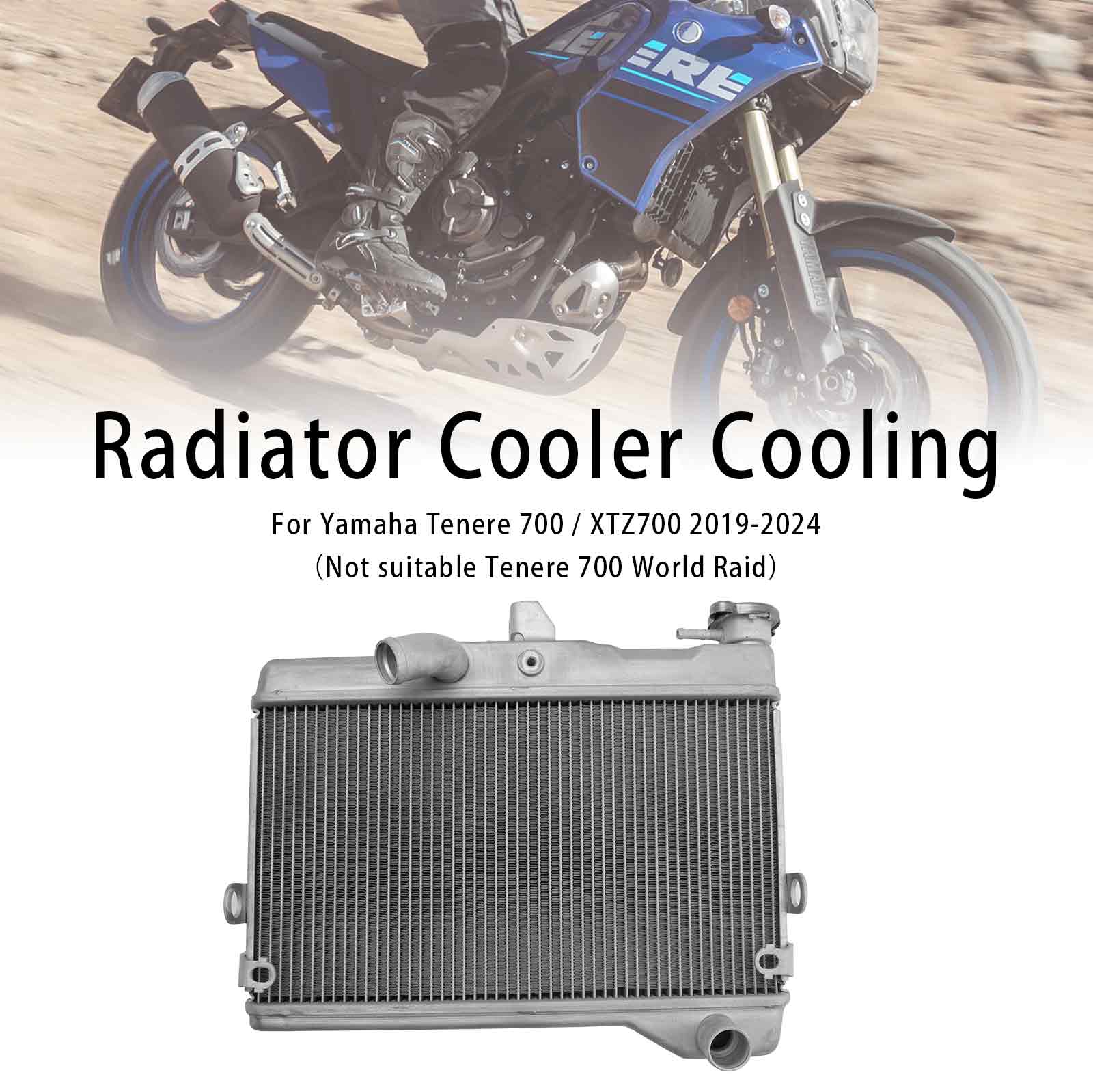Yamaha Tenere 700 XTZ700 2019-2024專用水箱散熱器銀色-極限超快感
