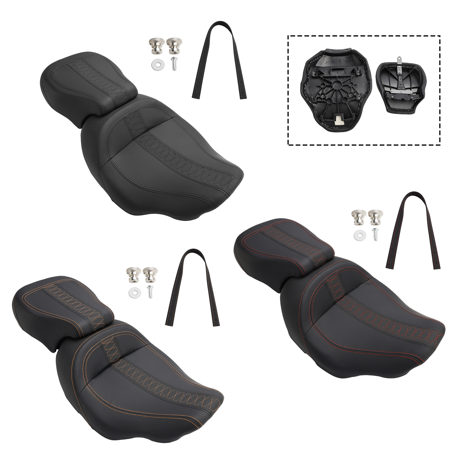 Harley Touring Cvo Glide 23-24專用造型改裝坐墊組-極限超快感