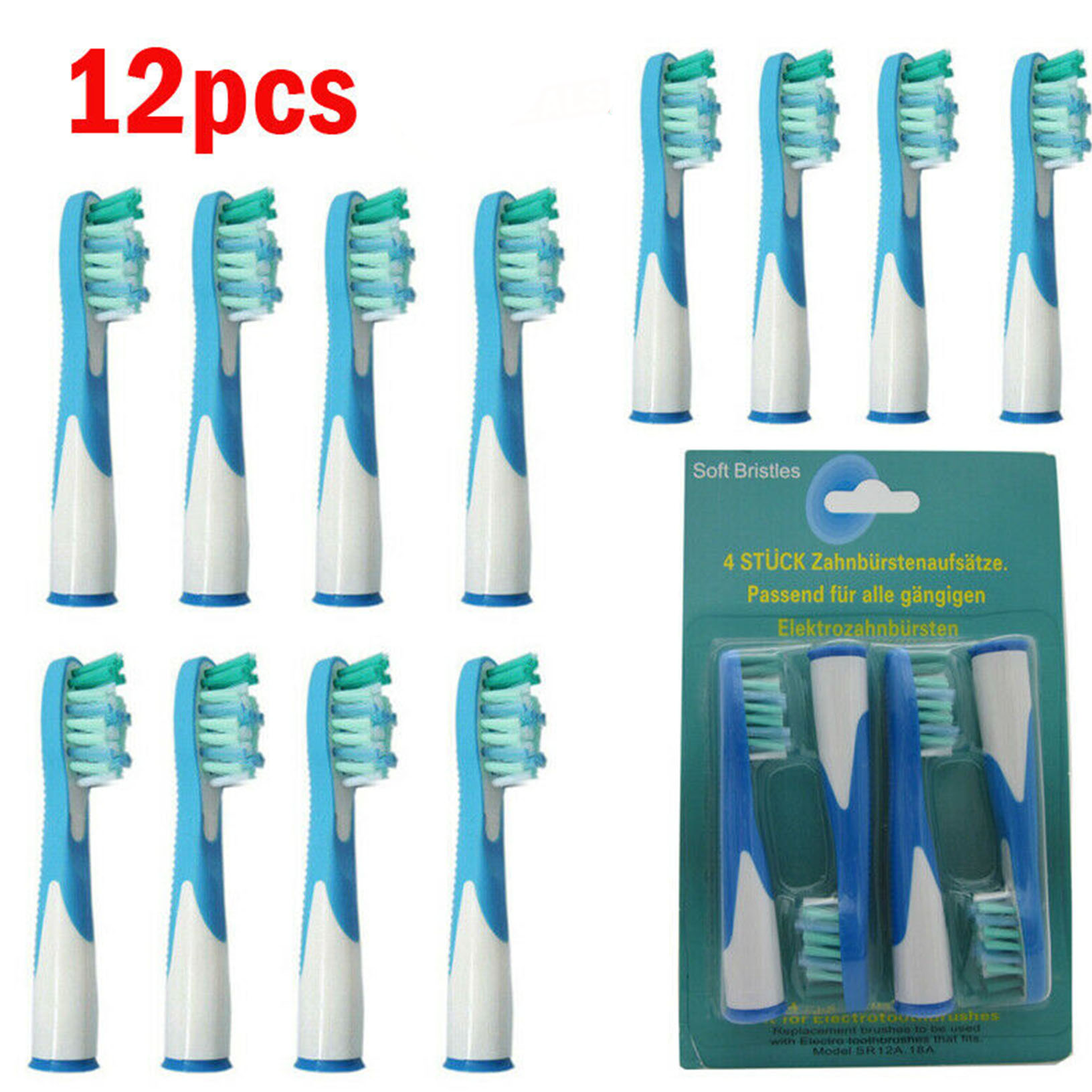 12PCS Oralb Braun Replacement Brush Head for Sonic