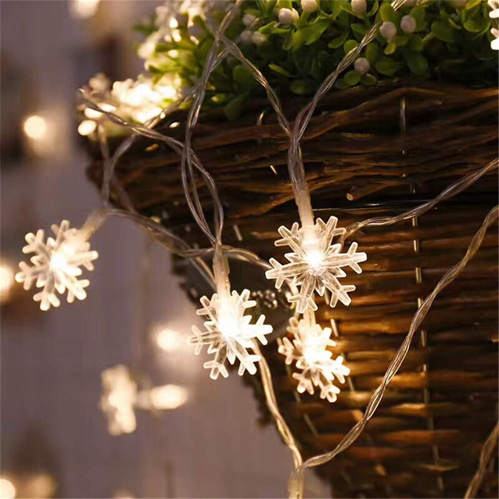 Christmas LED Curtain Window Snowflake String Fairy Lights 8 Modes