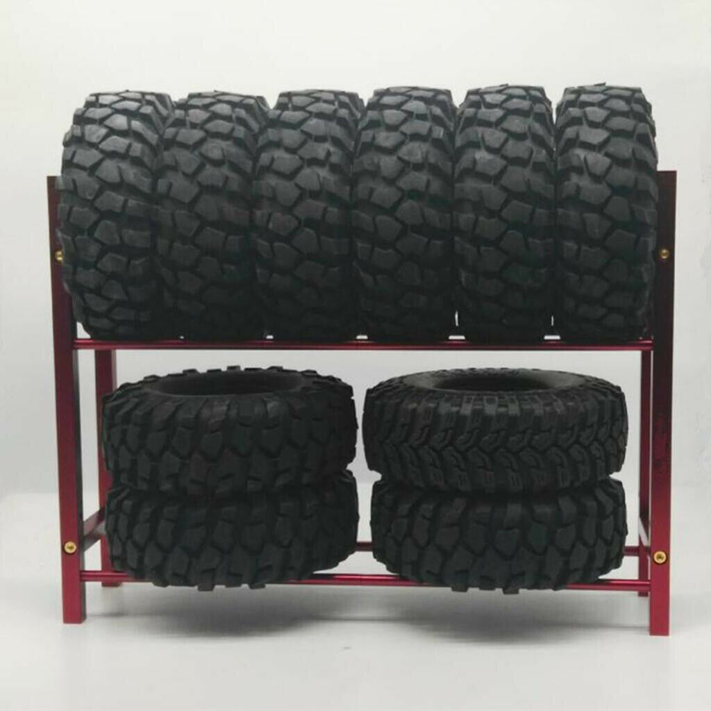 Metal Red Tire Rack for 1/10 Wheel Rim RC Car Crawler RC 4wd SCX10 D90