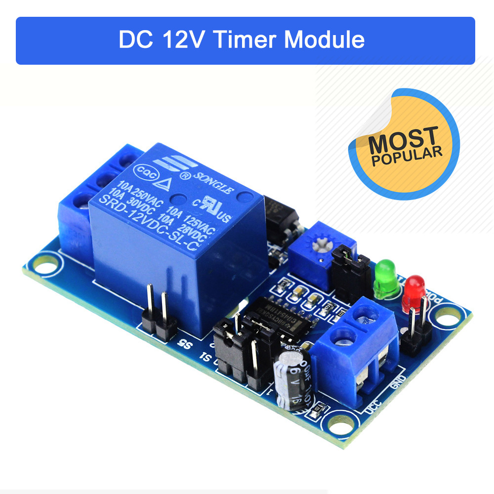 12V Delay Relay Normally Open Module Circuit Timer Timing Board Switch Trigger