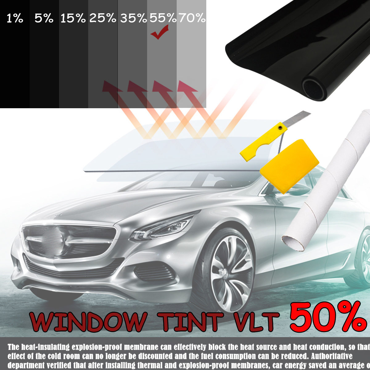 Uncut Roll Window Tint Film 35 Vlt 30 X275 Deep Black Car Home Office Glass Us Window Tint Parts Accessories Worldenergy Ae